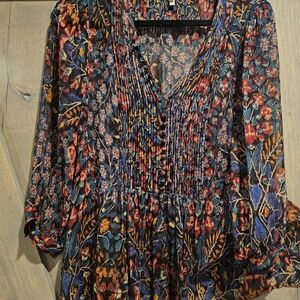 Joie Vibrant Floral Print Blouse